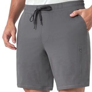 Mondetta Men's Active Stretch GRS Certified Recycled Poly 9" Short Size L Gray
